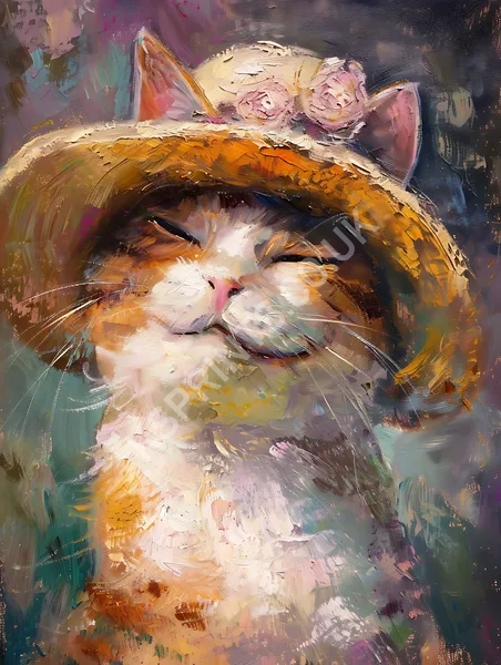 Smiling cat painting325.webp