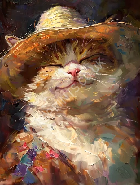 Smiling cat painting327.webp