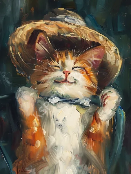 Smiling cat painting328.webp