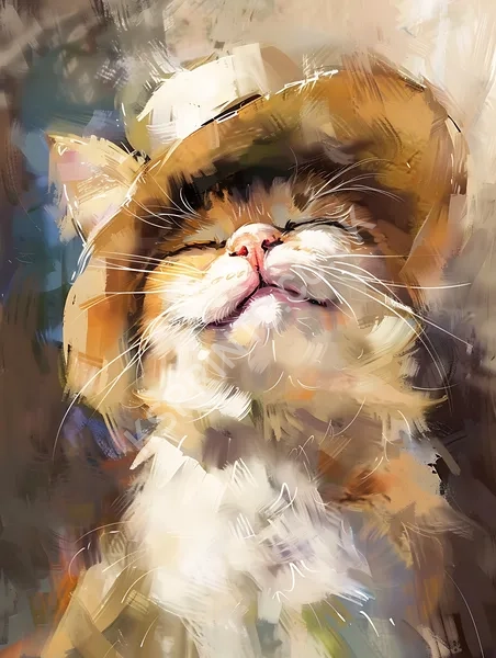 Smiling cat painting329.webp