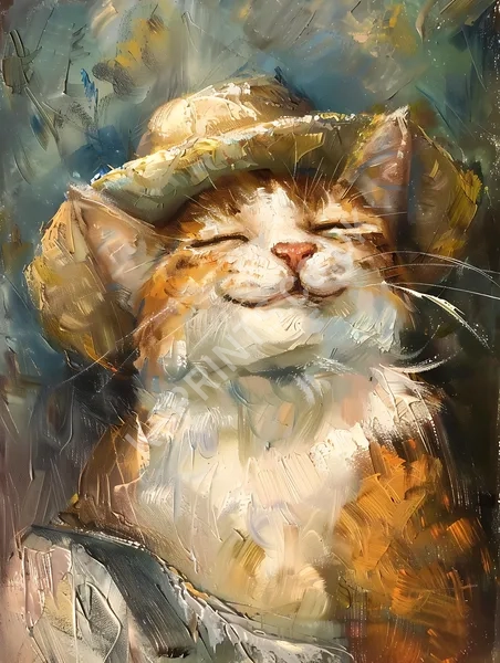 Smiling cat painting332.webp