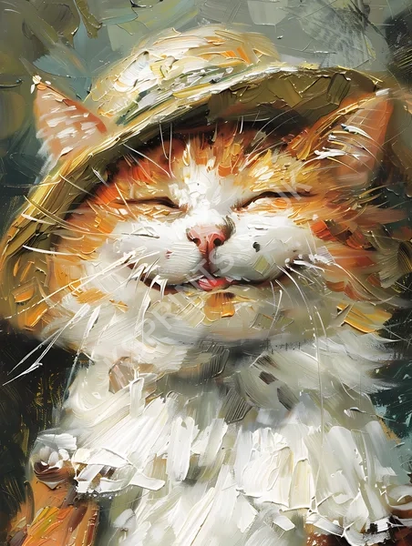 Smiling cat painting336.webp