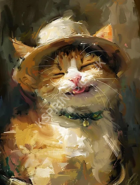 Smiling cat painting337.webp