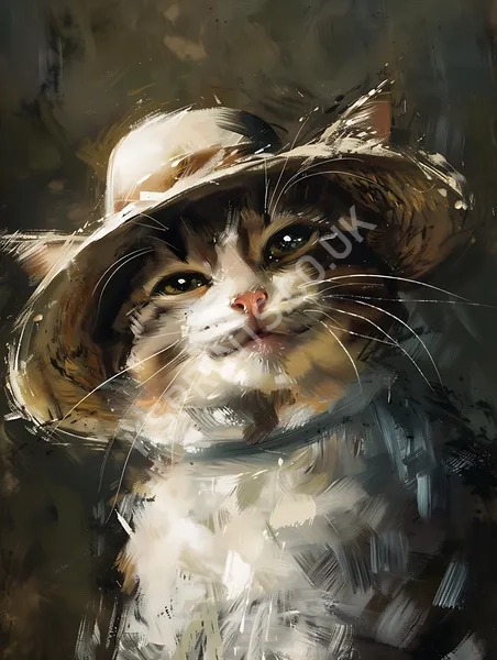 Smiling cat painting341.webp