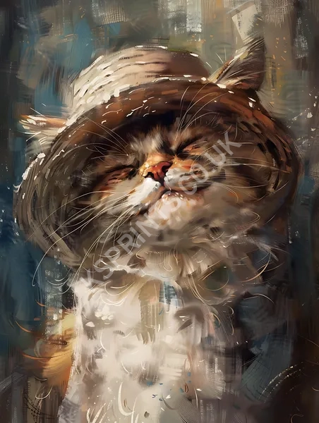 Smiling cat painting343.webp