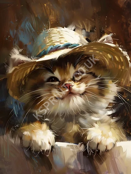 Smiling cat painting346.webp