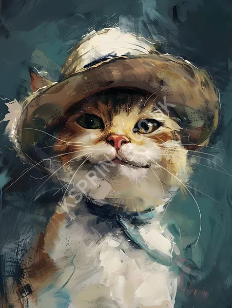 Smiling cat painting348.webp